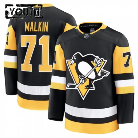 Pittsburgh Penguins Dresy Fanatics Premium Evgeni Malkin 2024-25 Černá Domácí - Dětské Pittsburgh Penguins Dresy Fanatics Premium Evgeni Malkin 2024-25 Černá Domácí - Dětské